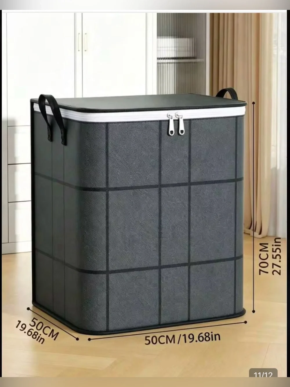 Two New on Package XL Foldable Gray and Black Clothes Storage Bags